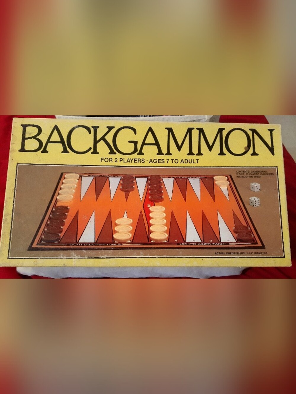 Vintage Backgammon board game